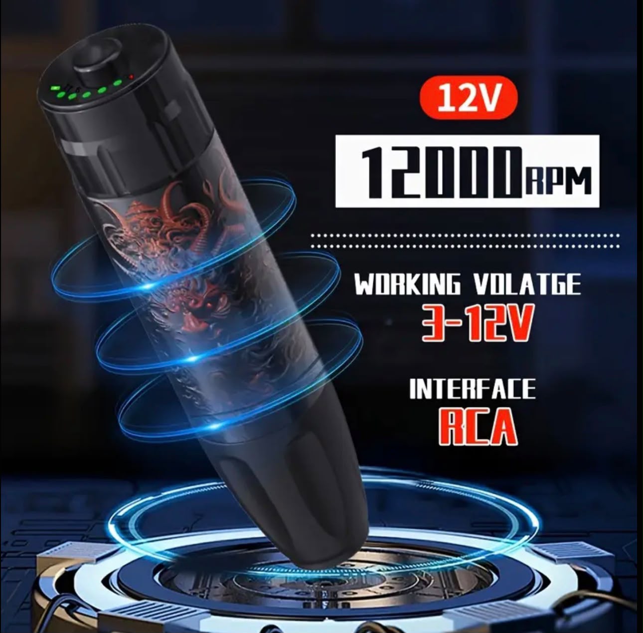 Wireless Tattoo Pen — Demon UV Edition